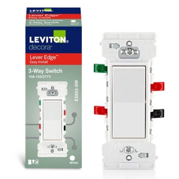 Leviton Decora 3-Way Rocker Switch, White