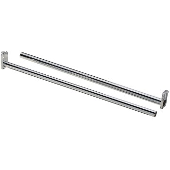 Adjustable Closet Rod, Bright Steel ~ 18" to 30"  