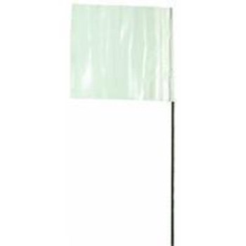 Irwin Strait-Line Stake Flags, White  2-1/2" x 3-1/2" x 21" (100 pack)