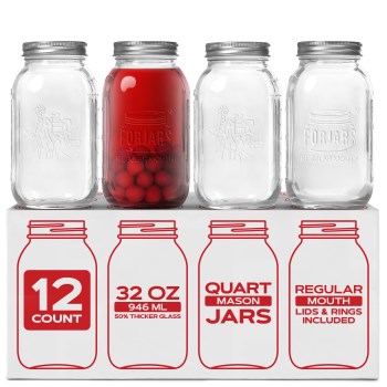 Forjars Regular Mouth Mason Jars, 32 oz 