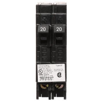 Siemens Type QT Tandem Breaker - 20/20 Amp