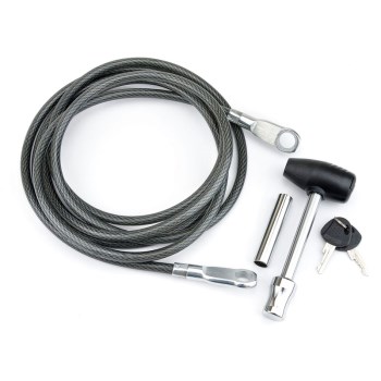 Receiver Lock & Cable, Easy Access ~ 1/2" + 5/8"