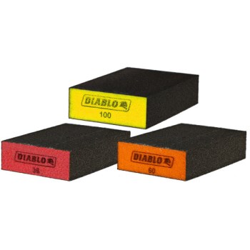 Flat Edge Sanding Sponge, Assorted Grit - 3pk