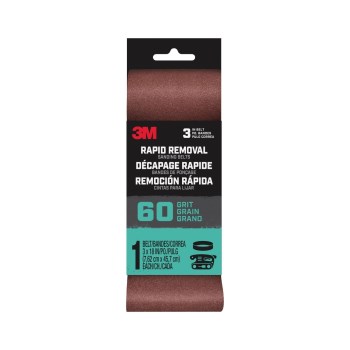 3M Sanding Belt, 60-Grit - 3" x 18"