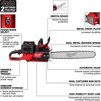 Milwaukee Tool M18 Chainsaw Kit ~ 20"