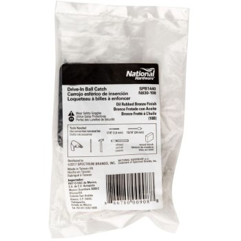 Drive-In Ball Catch for Cabinet Doors,  Oil Rubbed Bronze