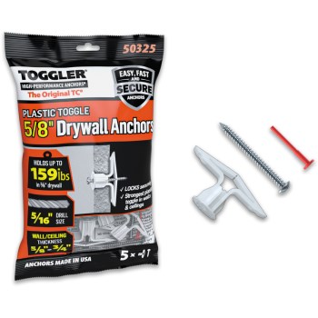 Alligator All-Purpose Wall Anchor (5 pack)  #8 x 1-3/4"