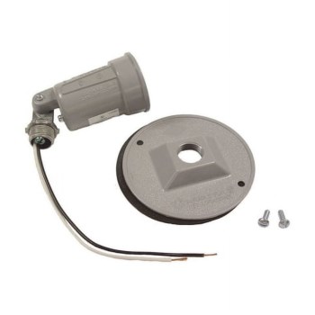 Lampholder Round Cover Kit, Gray 4 inch