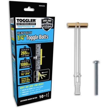 SnapToggle Heavy-Duty Toggle Bolt (10 pack) 1/4"-20 x 2"