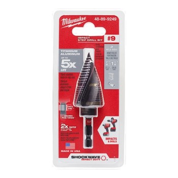 Milwaukee Shockwave Step Bit #9 - 7/8" to 1-1/8"