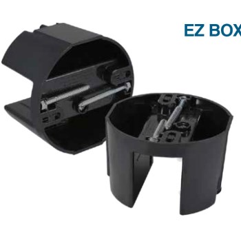 EZ BOX Residential Ceiling Fan Saddle Box,  Black ~ 12" 