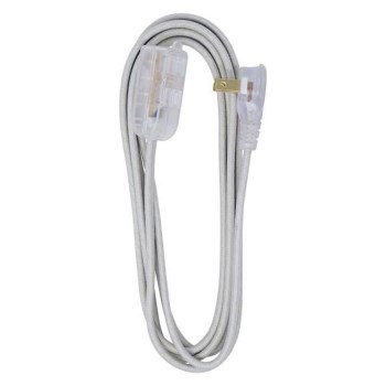 Woods Fabric Extension Cord, Beige - 8 Ft