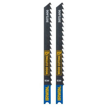 Jigsaw Blade, Carbon Fleam, 6 TPI - 4", U-Shank, 2pk