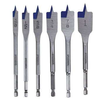 Irwin Speedbor 6pc Spade Bit Set - 3/8" to 1"