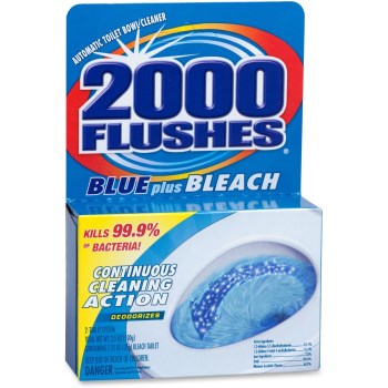 Toilet Cleaner, 2000 Flushes Blue Plus Bleach 3.5 ounces