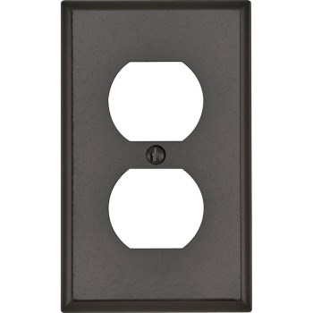 Leviton 1-Gang Duplex Receptacle Wall Plate    Brown