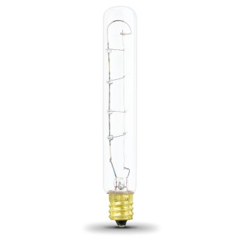 Tubular Light Bulb, Clear 120 Volt 40 Watt