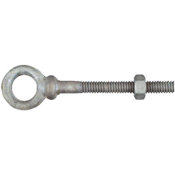 Forged Eye Bolt With Shoulder, Galvanized ~ 1/4" x 2"