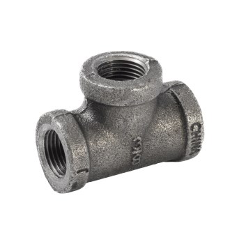 Anvil/Mueller Malleable Tee, Black - 3/8"