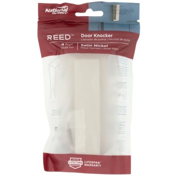 NATIONAL N336-704 REED DOOR KNOCKER SATIN NICKEL