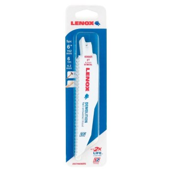 Lenox Demolition Recip Saw Blade, 6 TPI - 6" x 7/8"