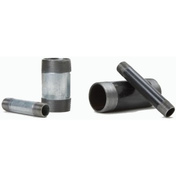 Steel Pipe Nipples, Black ~ 1.5" x 1.75" 