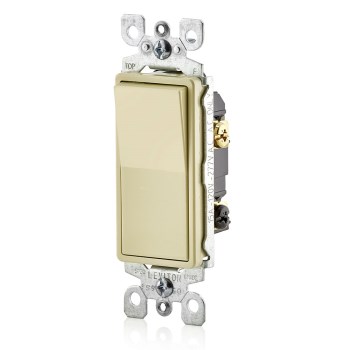 Decora Rocker Switch, 3-Way - 15 Amp, Ivory