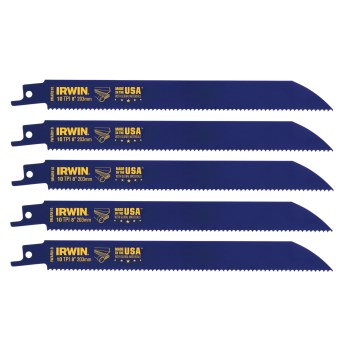 Irwin WeldTec Reciprocating Saw Blades - 8" x 10 TPI  (5pk)