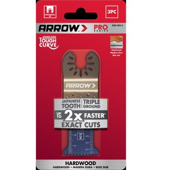 Arrow Tough Curve Oscillating Wood Blade - 1-1/4", 3pk