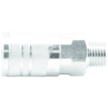 K-T Industries Industrial Coupler, 1/4" MNPT x 1/4" - Brass