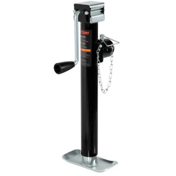 Curt Pipe-Mount Swivel Jack, Side Handle - 5,000 Lb, 15" Travel