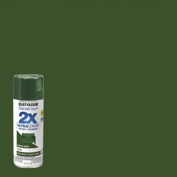 2X Ultra Cover Spray Paint  Hunter Green   Gloss   12 oz