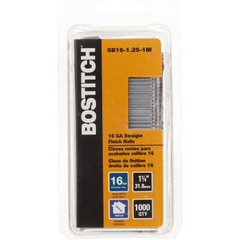 Bostitch 16 Gauge Straight Finish Nails   1-1/4"
