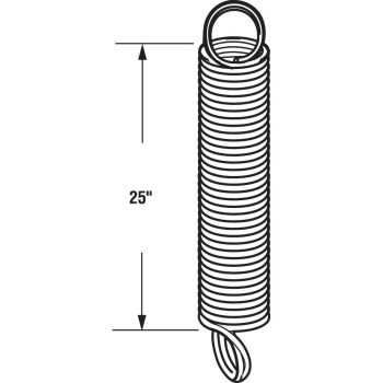 Garage Door Extension Spring with Safety Cable - 90 Lb
