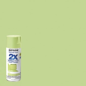 Painter's Touch 2X Spray Paint  Satin Green Apple   12 oz