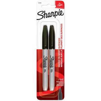 Sharpie Fine Point Permanent Marker, Black, 2-Pack