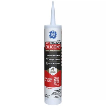 GE Kitchen & Bath Supreme Silicone Sealant, Clear - 10.1 oz