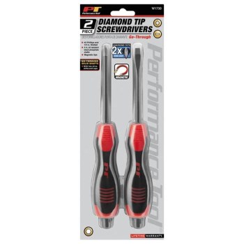 Diamond Tip Screwdriver Set - 2pk