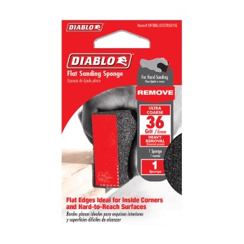 Diablo Flat Edge Sanding Sponge, 36 Grit