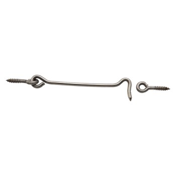 Gate Hook & Eye, Stainless Steel - 6"