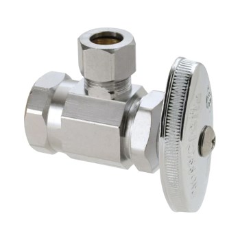 Homewerks Multi-Turn Angle Valve, Chrome - 1/2" FIP x 3/8" OD
