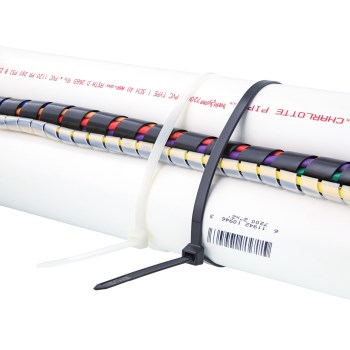 Heavy Duty Cable Ties, UV Black - 8", 100pk