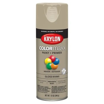 Krylon COLORmaxx Spray Paint, Gloss Khaki - 12 oz