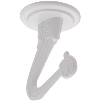 Swag Hook,  White Finish ~ 1 1/2" 