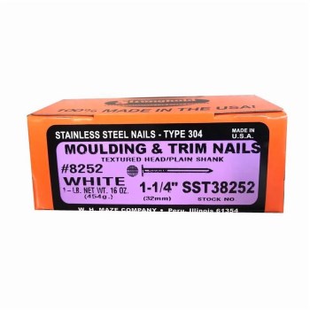 Exterior Trim Nails, White 12/1lb.