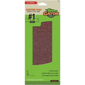 Synthetic Steel Wool Pad, Maroon - 4-1/2" x 11"