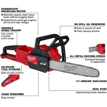 Milwaukee M18 FUEL 14" Chainsaw - Bare Tool