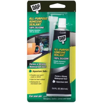 Adhesive Sealant, All Purpose  ~ Clear - 2.8 oz Tube