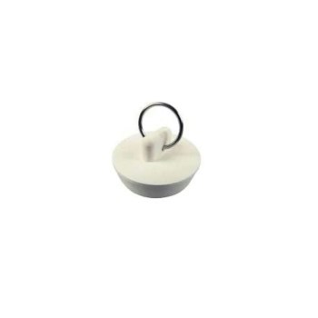 Larsen Hollow Rubber Sink Stopper, White - 7/8" to 1"