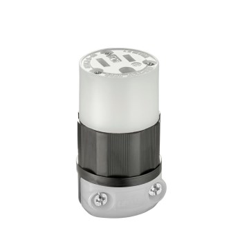 Industrial Connector, Black & White - 15 Amp
